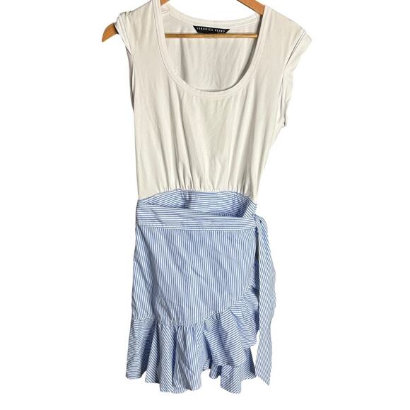 Veronica Beard Addyson Mini Dress White Blue Stripe Size S - Picture 5 of 7